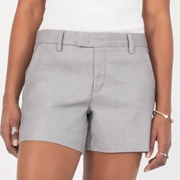 Level 99 Pants - Level 99 Cassandra  Linen Grey Shorts NWT Anthropologie